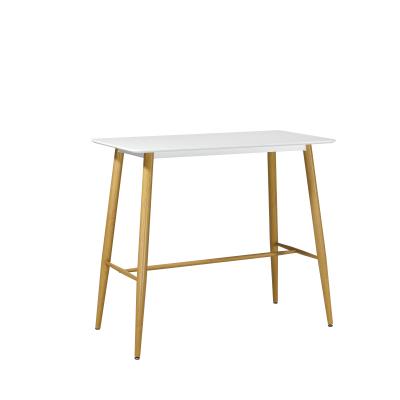 China Biaoxiang Modern Popular MDF Leisure Bar Table With Metal Legs for sale