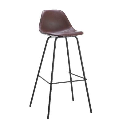 China Hot Sales Modern Plastic Bar Stool Chair Modern Bar Chair Upholstered Leather Bar Chair PU for sale