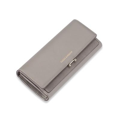 China Fashionable Women Waterproof Long Card Holder Wallet Genuine Leather Purse For Lady for sale