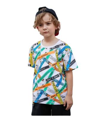 China 2020 summer new AliExpress foreign trade style children's short-sleeved T-shirt brand QUICK-DRY children's clothing hot boys shirt boys for sale