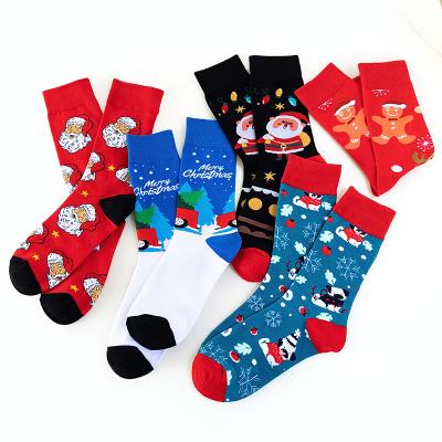 China Factory Wholesale Hot Selling Fashionable Cotton Viable Sports Long Christmas Ornament Socks For Men And Women Plus Size In Stock for sale