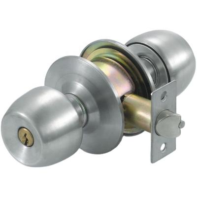 China Modern Stainless Type Door Knob Door Lock Roeasy Steel Ball Lock Cylindrical Round Lock for sale