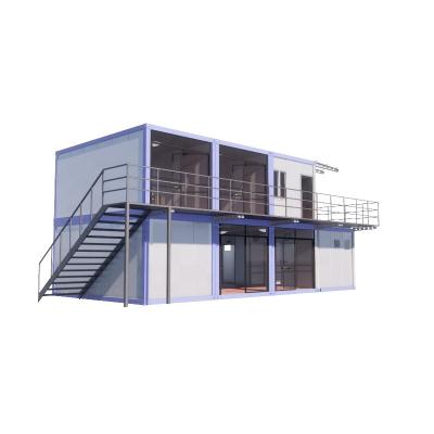 China Cheap Modern Steel Prefab Homes 2 Bedrooms Flat Pack Low Cost Low Cost Container House For Sale for sale