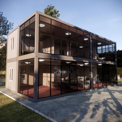 China Carport Material Modular Container Hotel Use And Resort Use Light Steel Prefabricated House Steel Structure Square Tube Truss CN From China; HEN CH001 for sale