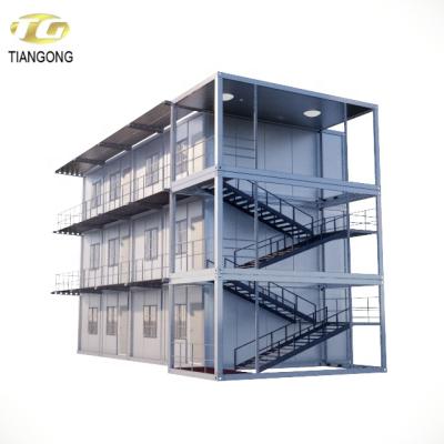 China Modern Convenient Modern Three Tier Modular Prefab Container Dormitory Building Container House For Sale for sale