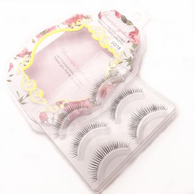 China Hot Selling Tapered Hand Edged Tape Natural Long Tapered False Eyelashes SG18 for sale