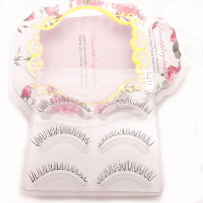 China Hot Selling Tapered Hand Edged Natural Curling Tapered Strip False Eyelashes SG11 for sale