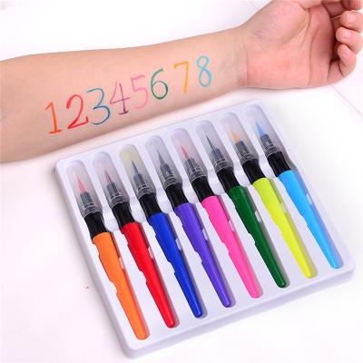 China Wholesale 8 Skin Colors Body Paint Non-Toxic Harmless Surgical Water Based Marker Pen Set For Makeup for sale