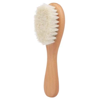 China New Baby Pure Natural Home Care Woolen Baby Comb Wooden Hair Brush for sale