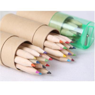 China Mini Student Drawing Pencil Colored Pencil Tubes With Wooden Pencil Sharpeners Color Pencil Sets for sale