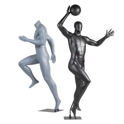 China Hands near hip good quality pp plasticMale headless sports mannequin with best quality and low price for sale