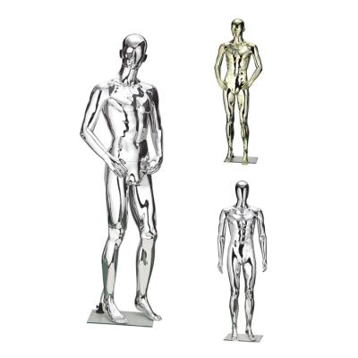 China Adjustbale Chrome Mannequin Silver Male Gold Male Mannequin for sale