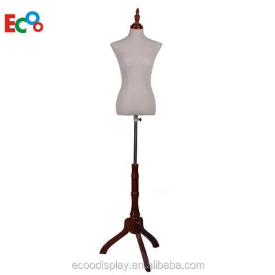 China Adjustable Canvas Cover Half Body Customized Mannequin Torso for sale