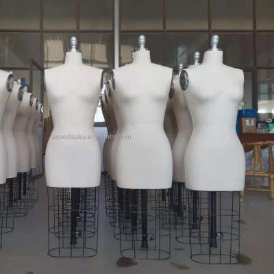 China Adjustable European Size Fiberglass Female Mannequin For Tailoring for sale