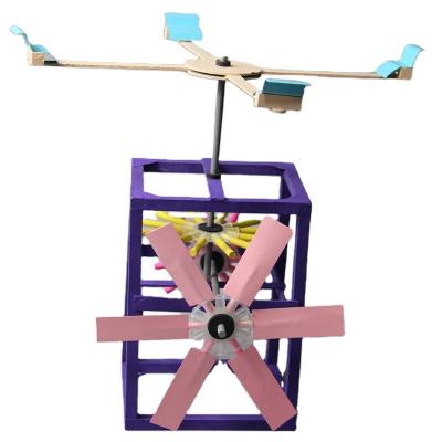 China Wholesale Educational Wooden Windmill Children Jigsaw Puzzle Science Diy Educational Toy 3D Puzzle Eco-friendly Material for sale