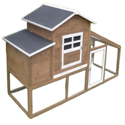 China Breathable Wooden Bunny Rabbit Hutch Chicken Cage with Removable Ventilation Door Tray House Chicken Laying Box and Ramp Garden Backyard Pet Te koop