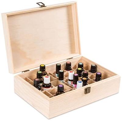 China Caoxian Europe Factory Wholesale Unfinished Natural Wooden Essential Oil Storage Display Box for sale