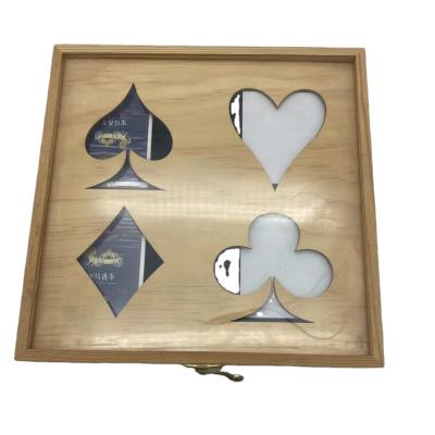 China Global Poker Dice Box Playing Cards Wooden Case for sale