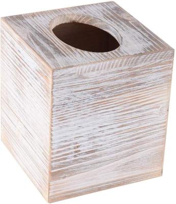 China Europe Barnwood Rustic Torched Tissue Box Lid With Slide-Up Bottom Panel for sale