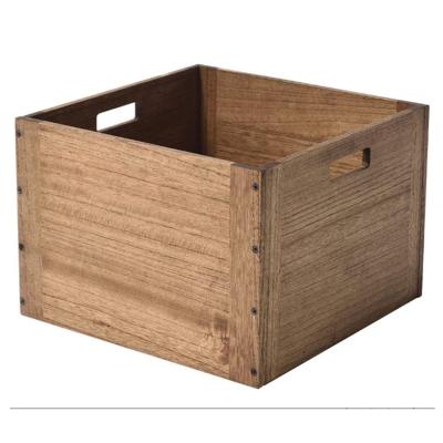 China Japan Disassembled Hote Selling Place Burned Wooden Box Book Box Elegant Color Box Without Lid for sale