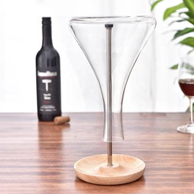 China Viable Detachable Wine Decanter Invert Rack With Fashion Design Stand Wine Decanter Drying Rack for sale