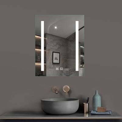 China Modern Rectangular Illuminated Bathroom Mirror Touch Sensor Smart LED Bath Backlit Mirror With LED Light Strip for sale