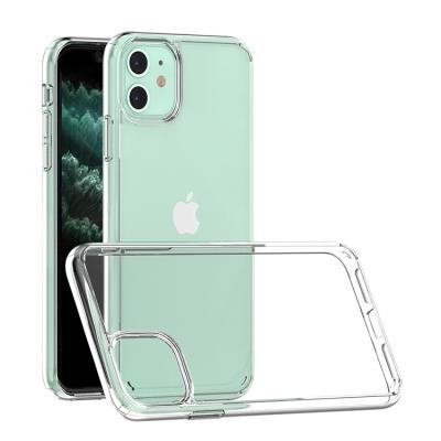 China Original 1.5mm Tpu PC Silicone Shockproof Clear Mobile Cover Acrylic Transparent Hard Protective Case For Iphone 12 Many Models Available for sale