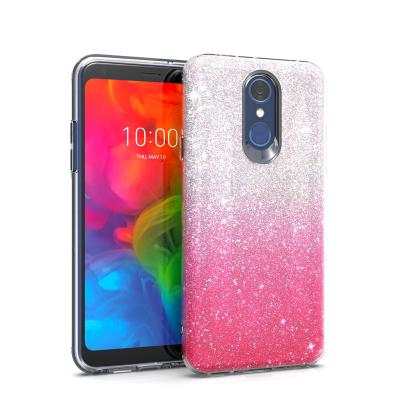 China Luxury Crystal Shining Gradient Glitter Soft TPU Hard PC 3 in 1 cell phone case for iphoneXs 11 pro max max many models available for sale