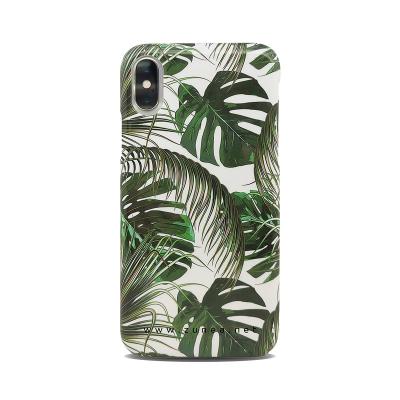 China palm tree leaves water custom hard plastic transfer floral flower cell phone case for iphone x 11 pro max many styles available for sale