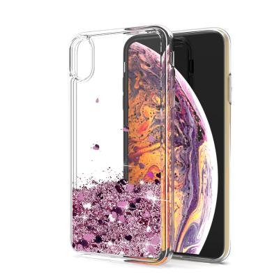 China Custom Glitter Liquid Quicksand Back Shell Purple and Teal Glitter Moving Phone Case For iPhone Phone Case For LG For HUAWEI Many Models Available for sale