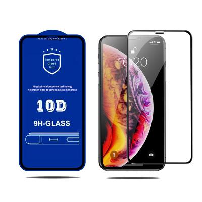 China Mobile Phone Anti-scratch 9H Cell Phone 5D 9D 10D Tempered Glass Screen Protector For iPhone X XR XS 11 Screen Protector In Stock for sale