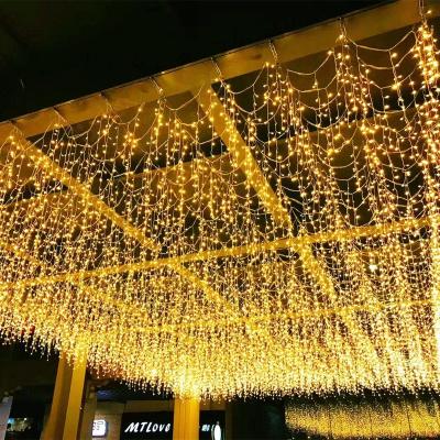 China Btd01 LED Curtain Light Ice Strip Waterfall Light Outdoor Net Room Bar Festival Decorative Lights Romantic Wedding Eaves for sale