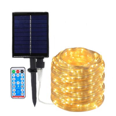 China Solar line lamp string 20M200LED line light, outdoor garden green belt holiday wedding decoration, solar wreath light for sale