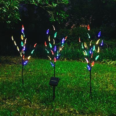 China Branch Lamp Simulation Cherry Tree Decorative Shape Light String Used in Yard Landscape Street View LED Solar Tree Lamp for sale