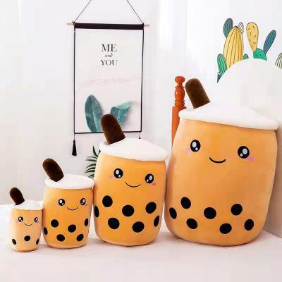 China Hot-selling simulation pearl milk tea pillow Toy Gift Amazon kids plush toy girl sofa bed creative cup cushion funny gift for sale