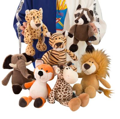 China Promotional Gifts/Kids Game Amazon Hot Sale/Decoration/Enough Gift Newest Jungle Animal Toys Fox Raccoon Giraffe Soft Stuffed Elephant Plush Toy Can Be Customized for sale