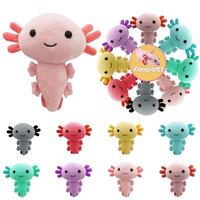 China New product 20cm8 border color cartoon cartoon salamander doll plush toy Axolotl doll cute children's birthday gift for sale