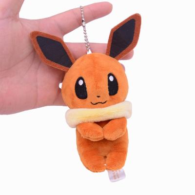 China Gift/Decoration Customize Push Plush Monday EEVEE Key Chain Pika Chu Plush Mini Stuffed Toy For Decoration Bag Pendant for sale