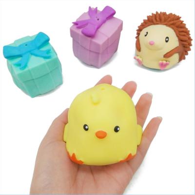 China Cute Flip Gift Box Pets Toy TPR Children Novelty Toys Kids Toys Chicken Frog Penguin Flip for sale