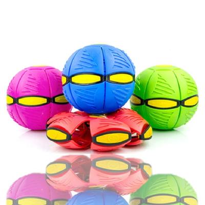 China Funny Educational Toy LED Light Up Driving UFO Toy Ball LED Light Up Flat Disc UFO Garden Kids Outdoor Basketball Game for sale