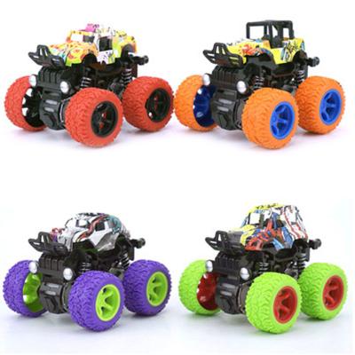 China Toy Factory Direct Sale Cheap Friction Inertial Off-Road Vehicle Children's Four-wheel Drive Simulation Model Car Anti-fall Toy for sale