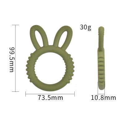 China Amazon New Arrival Soft Hot Selling Non-Toxic Kids 100% Food Grade Bpa Free Silicones Chewing Baby Bunny Teether for sale