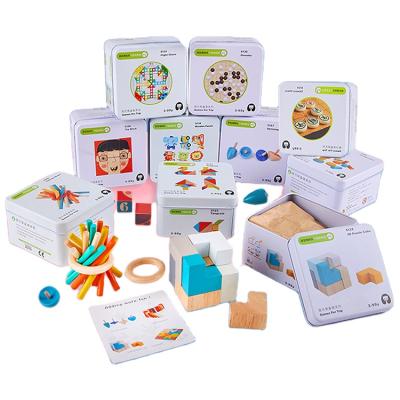 China Wholesale 3+ production early education early education iron box series children's portable in cube early educational wooden puzzle toys for sale