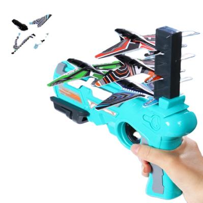 China Sale2021 Hot Sale2021 Foam Catapult Airplanes Launcher Hot Outdoor Funny Flying Toy Amazon Glider Flying Gun Toy Outdoor Games for sale