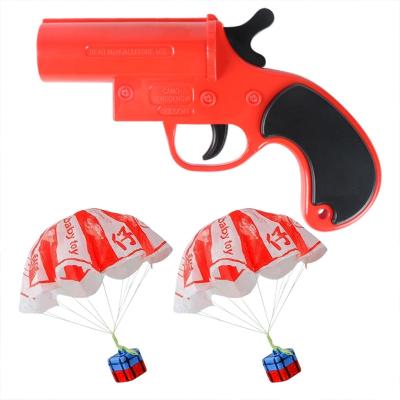 China Shooting Playing Games Realistic Rocket Gun Parachute Family Game Kindergarten Educational Launch Toys Launch Toy Novelty Gun Toy Miniature for sale