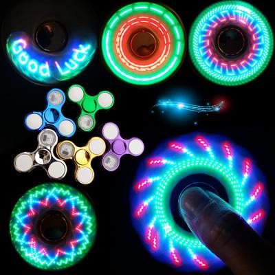 China Led Flashing Toys Kids Hand Crank Operated Spinner with LED Lights, Creative Decompression Toys in the Dark, 6 Colors for sale