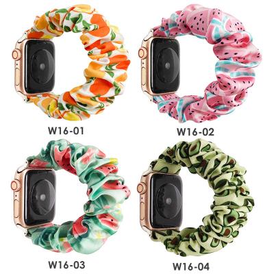 China Compatible For Apple Watch Band Scrunchie Silk Watch Band Compatible For Apple Watch Scrunchie Band 38mm for sale