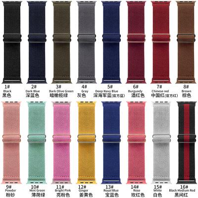 China For Apple Watch Braided Band Loop Stretch Nylon Solo Bands Compatible with Apple Watch 38mm Sport Braided Rubber Bands 40mm for Women Men Watch Bands for sale