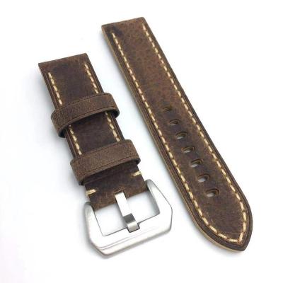 China 24MM Panerai-Marina Adjustable Brown 26mm Watch Straps With PAM Buckle for sale