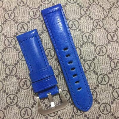 China 22 24mm Adjustable Vintage Watch Band Genuine Leather Luxury Leather Watch Strap for sale